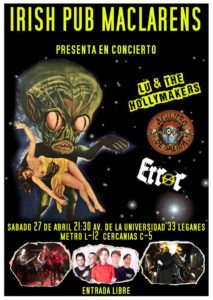 Agujero de Salida + Error 404 + Lu & The Hollymakers en el Maclarens-Irish PUB