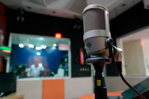 emisión en directo en el programa de radi