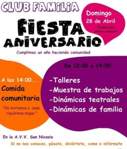 Aniversario del Club Familia en AVV San Nicasio