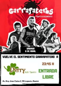 Garrapateros Tributo Los Delinqüentes: Live Music Derry Irish Tavern
