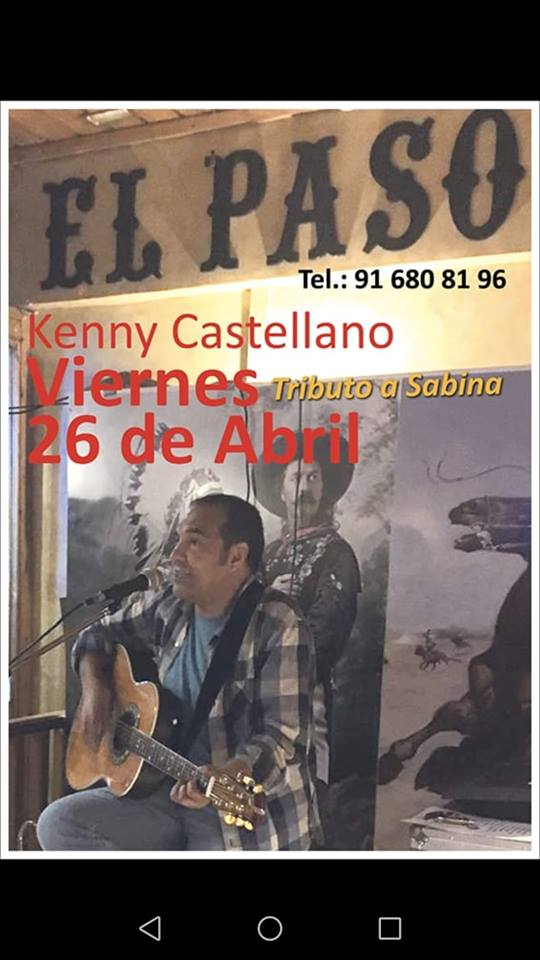 Keny Castellanos tributo a Sabina en el Paso