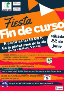Fiesta fin de curso de la asociación de vecinos de San Nicasio