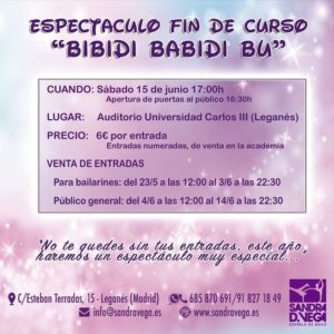 Gala de Fin de Curso con el espectáculo BIBIDI BABIDI BU