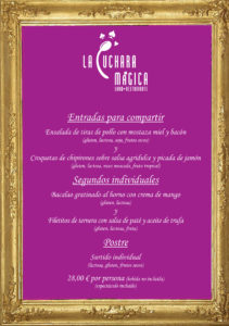 La cuchara mágica menu