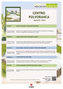 Actividades en el CEA Polvoranca en AGOSTO 2019