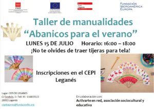 Taller de manualidades "Abanicos para el verano"