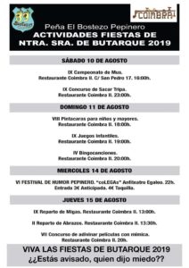 Actividades de la Peña el Bostezo Pepinero