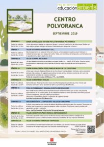 Actividades en el CEA Polvoranca en septiembre 2019