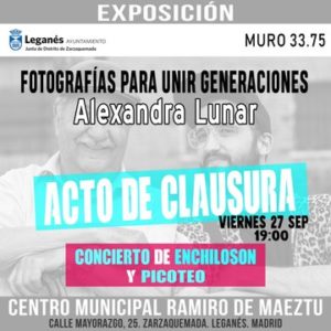 Acto clausura exposición fotográfica de Alexandra Lunar