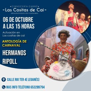 Carnaval con los hermanos RIPOLL en Las cositas de Caí