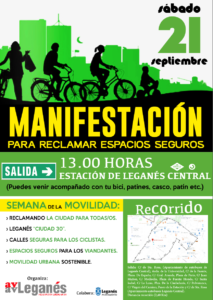 MANIFESTACIÓN PARA RECLAMAR ESPACIOS SEGUROS, MOVILIDAD URBANA: UNA CUESTIÓN DE DERECHOS