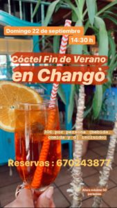 Cóctel de fin de verano en Chango