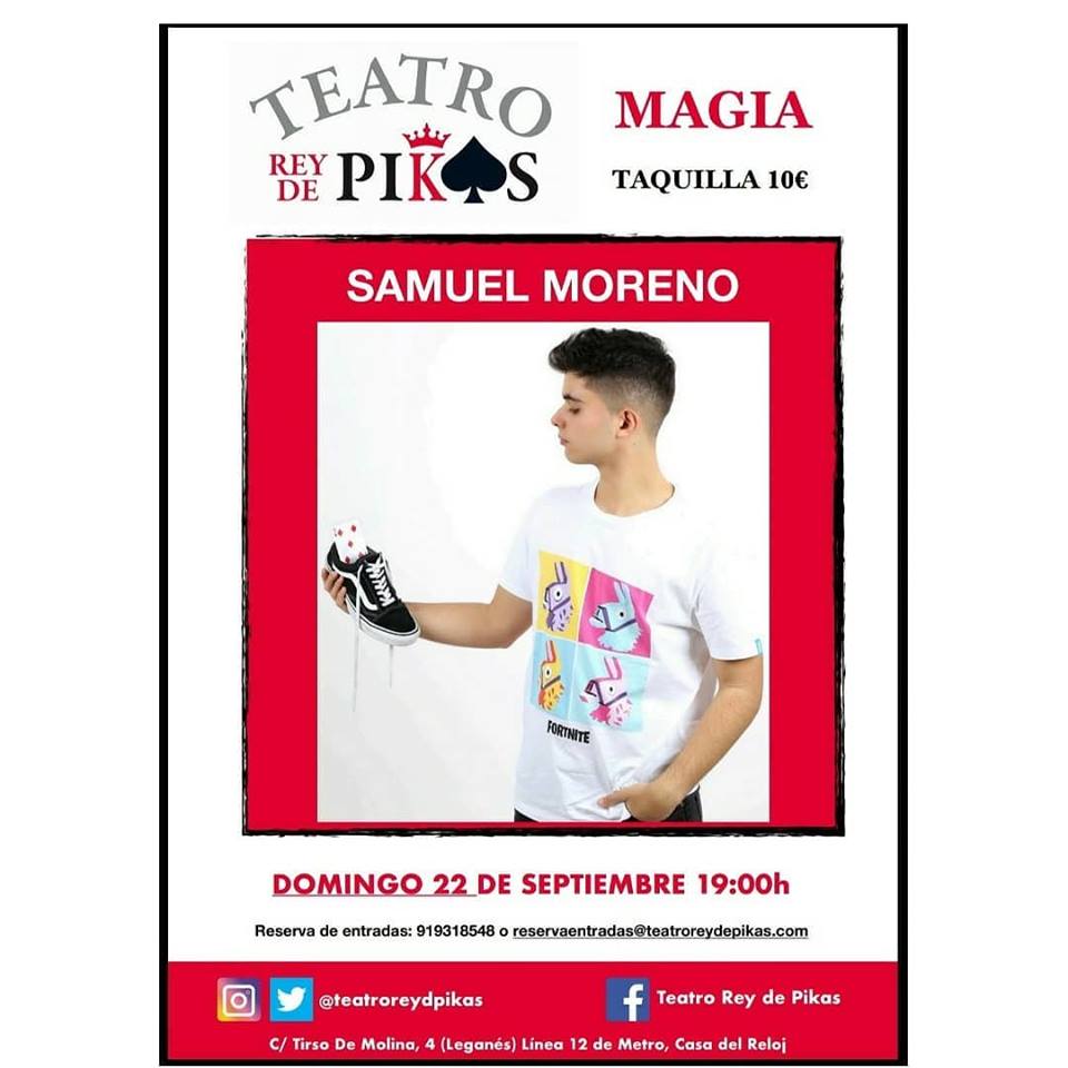 Espectáculo de magia con Samuel en el Teatro Rey de Pikas