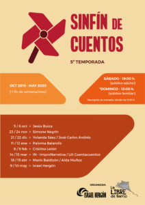 “SINFÍN DE CUENTOS” 5ª TEMPORADA DE NARRACIÓN ORAL EN LA LIBRE