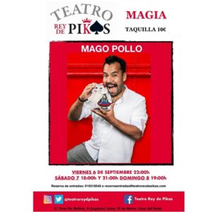 Magia con Mago Pollo en el Teatro Rey de Pikas