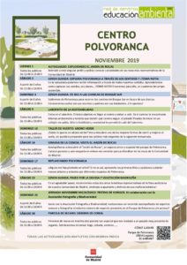 Actividades en el CEA Polvoranca en noviembre 2019