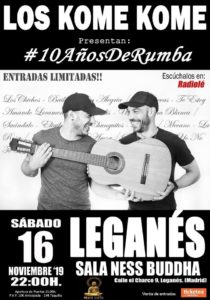 Concierto de Los Kome Kome 10 años de rumba