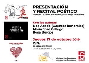 Presentación y Recital poético. Garaje ediciones.