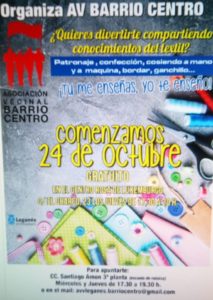 Taller para compartir y practicar conocimientos textiles