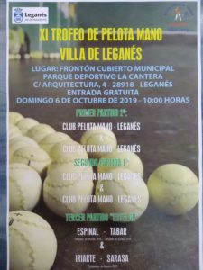 XI trofeo de pelota Villa de Leganés