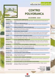Actividades en el CEA Polvoranca en diciembre 2019
