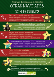 Actividades en el CEA Polvoranca en diciembre 2019
