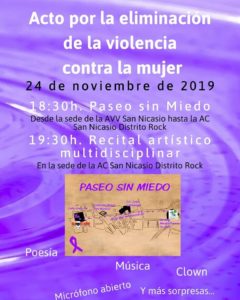 Acto por la eliminación de la violencia contra la mujer