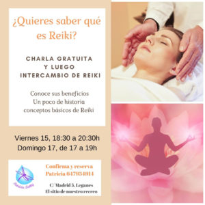 Charla gratuita e intercambio de Reiki