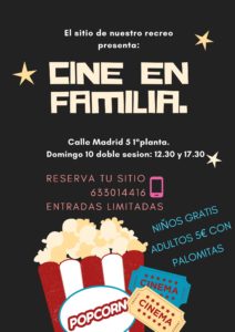 Cine en familia en El sitio de nuestro recreo
