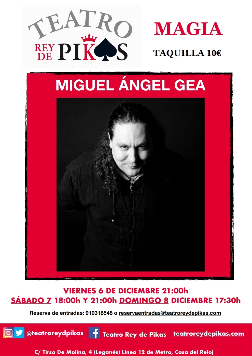 Espectáculo de magia con Miguel Ángel Gea en el Teatro Rey de Pikas