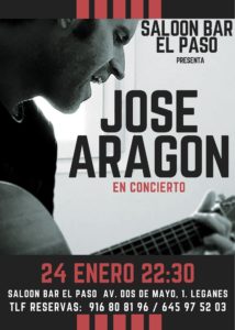 Concierto y cena con José Aragón en el Paso