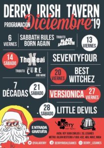 Programación diciembre 2019 del Derry