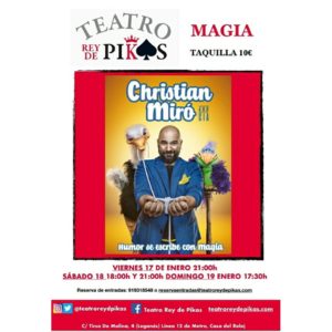 Espectáculo de magia con Christian Miró en Rey de Pikas
