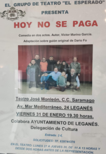 Grupo de teatro El Esperado presenta "Hoy no se paga"