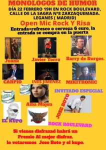 Humor y monólogos en Rock Boulevard