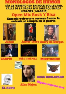 Humor y monólogos en Rock Boulevard
