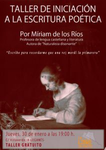 TALLER DE  INTRODUCCIÓN A LA ESCRITURA POÉTICA.