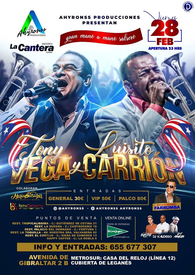 Tony Vega & Luisito Carrion / Discoteca La Cantera