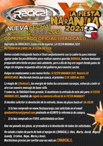 La fiesta naranja 2021 radical