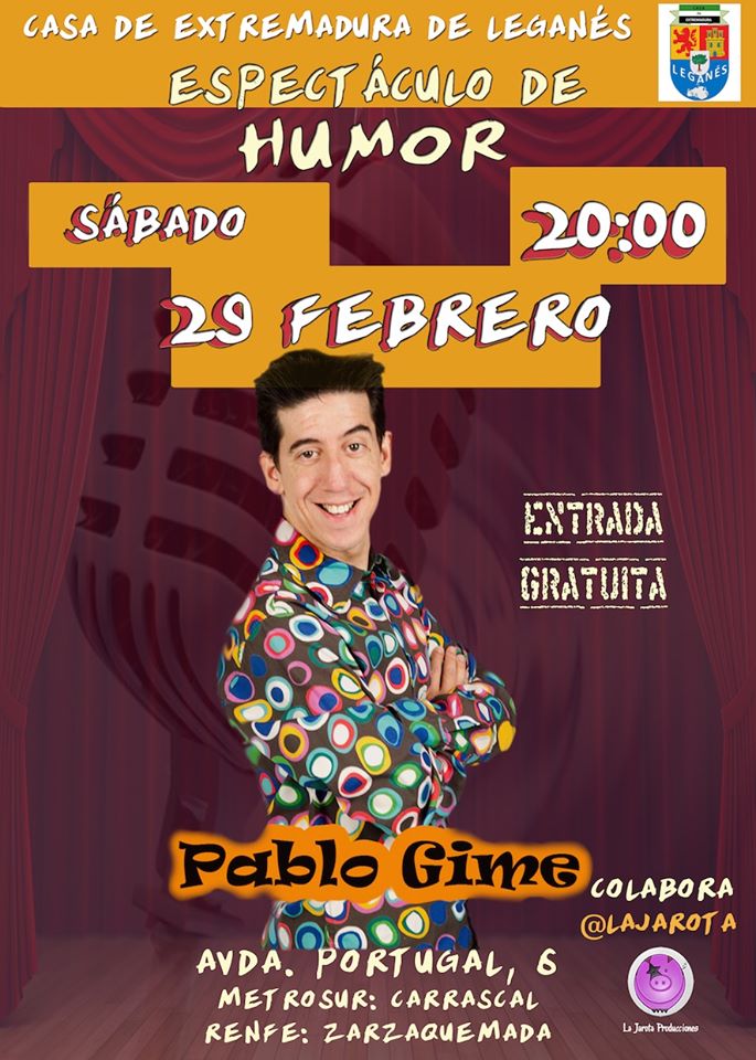 Espectáculo de humor en la Casa de Extremadura con Pablo Gime