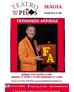 MAGIA EN EL TEATRO REY DE PIKAS CON FERNANDO ARRIBAS EN LEGANES