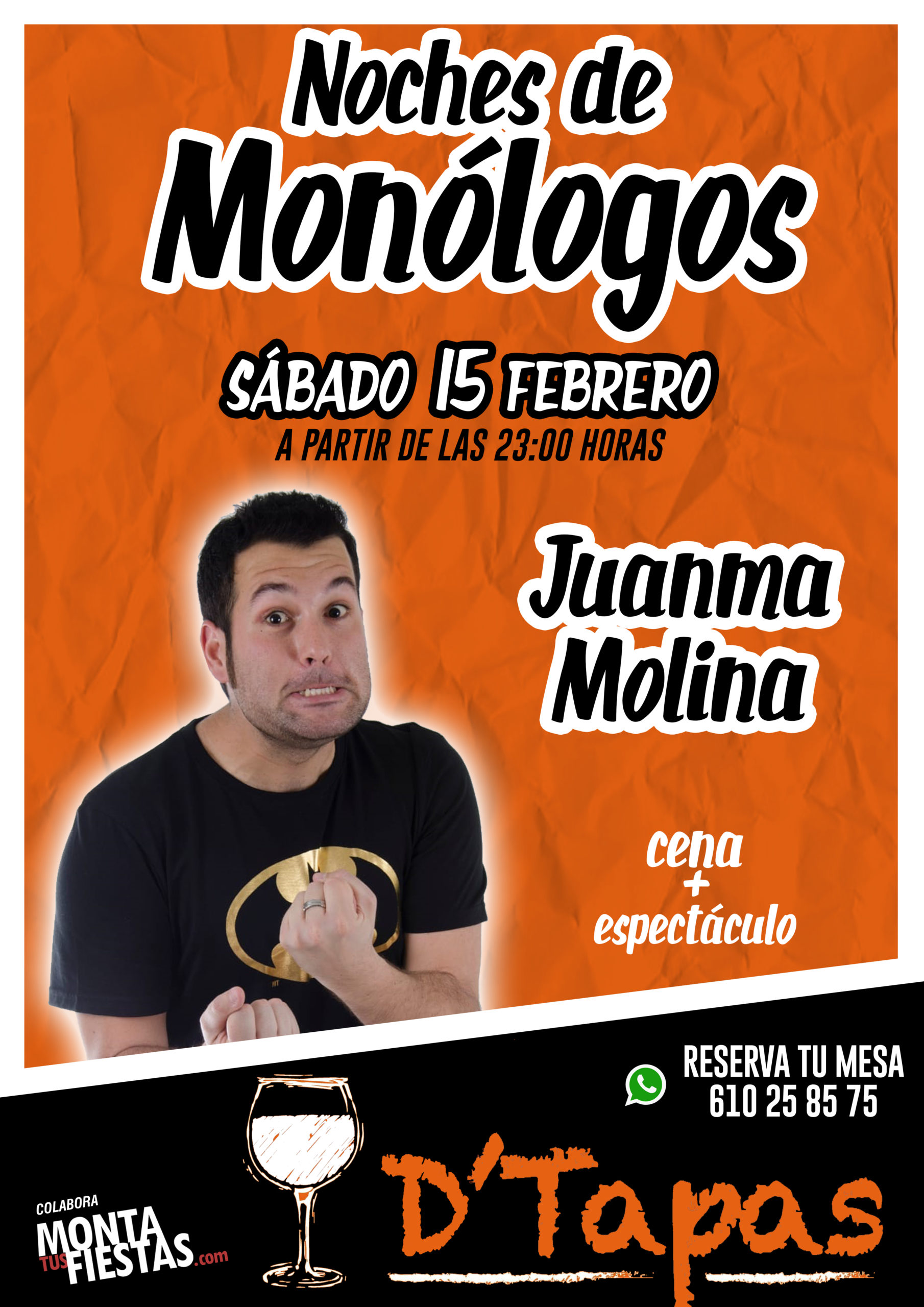 Monólogo con Juanma Molina en D´tapas