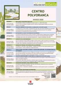 Programación en marzo 2020 en el CEA Polvoranca