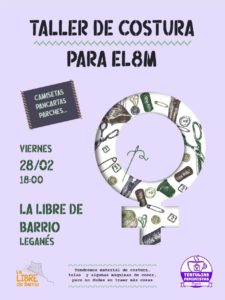 TALLER  DE COSTURA PARA EL 8M