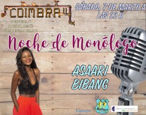 Noche de Monologos con Asaari Bibang en Coimbra II - OCIO EN LEGANÉS