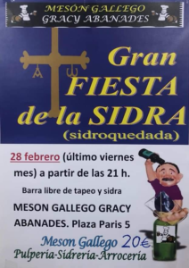 Gran fiesta de la sidra en el Mesón Gallego Gracy Abanades