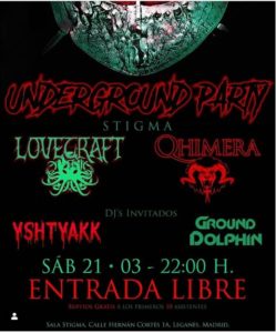 ¡UNDERGROUND METAL PARTY! en la Sala STIGMA