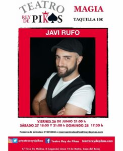 EN EL TEATRO REY DE PIKAS EL SORPRENDENTE JAVI RUFO.