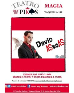 Mago David ASecas en el Teatro Rey de Pikas