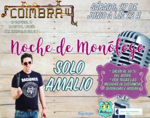 Monólogos de humor con Solo Amalio en el Coimbra en La Fortuna